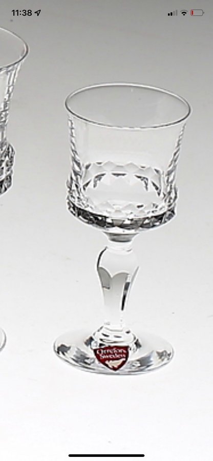 ORREFORS INGEBORG LUNDIN SILVIA 6 ST likörglas 95 cm NYskck