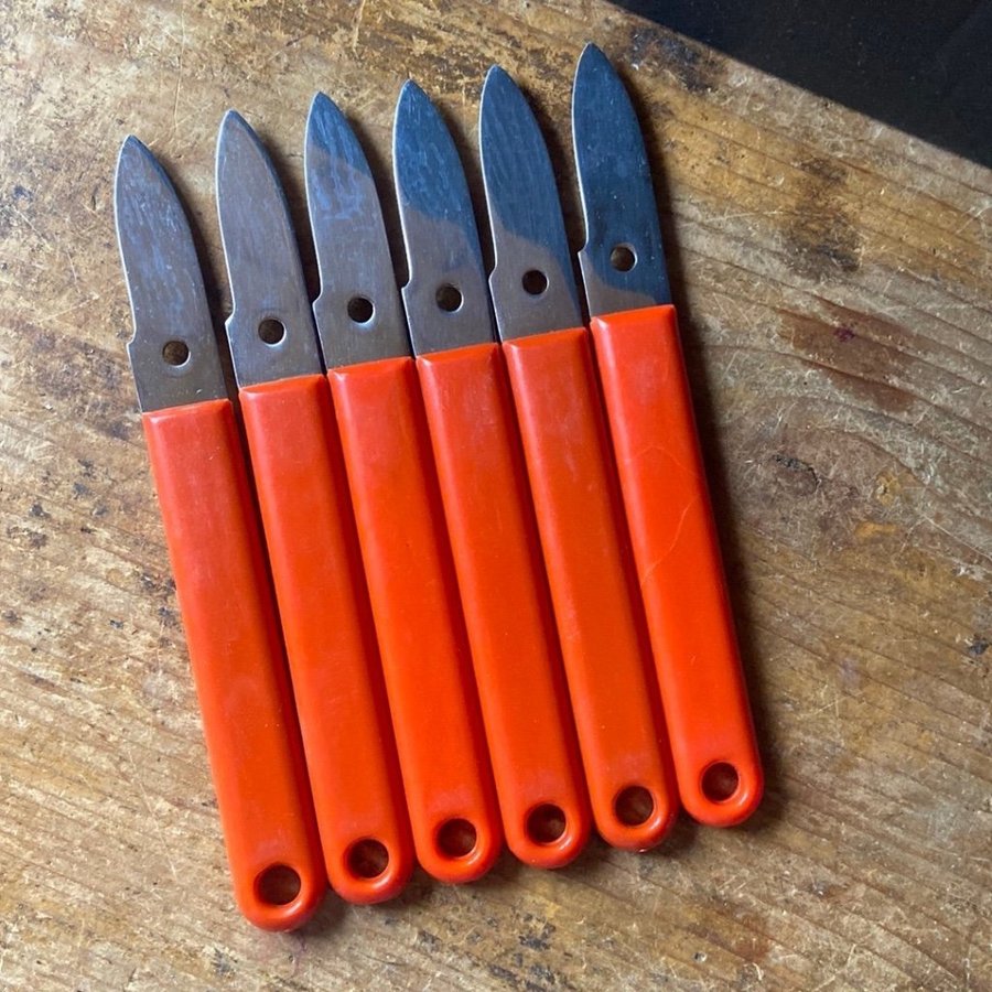 ”Biffen” knivar skaldjursknivar frukt-ostknivar orange skaft 165 cm LÄS