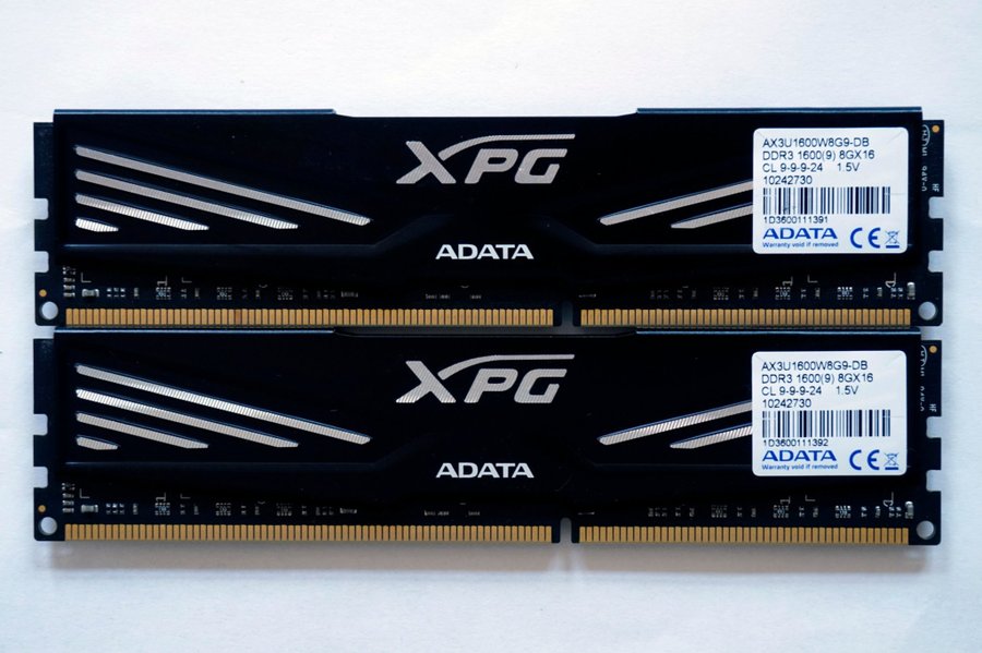 16GB (2x8GB) DDR3-1600 MHz ADATA XPG AX3U1600W8G9-DB 1600MHz