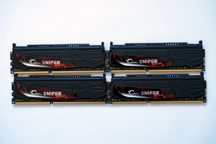 16GB (4x4GB) DDR3L-1600 125 V Gskill Sniper F3-12800CL9D-8GBSR2 1600MHz