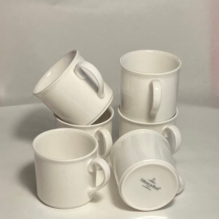 6 kaffekoppar 15 dl Villeroy  Boch kaffekopp / liten mugg