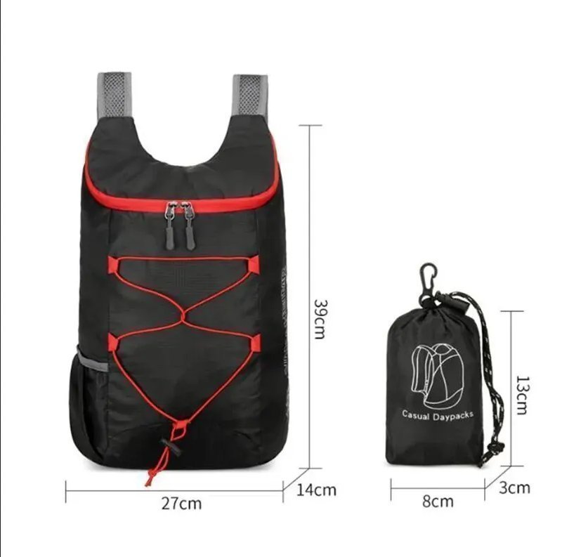 helt ny! 20L waterproof foldable lightweight backpack ryggsäck