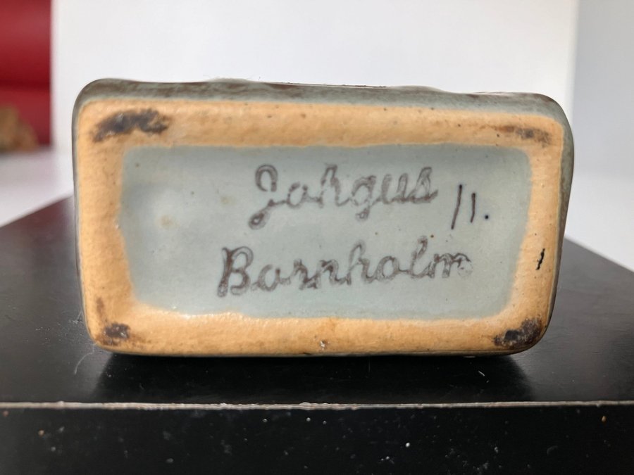 Keramik vas / tändstickshållare Johgus Bornholm