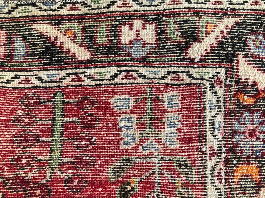 Äldre handknuten Shiraz matta 100x142 cm