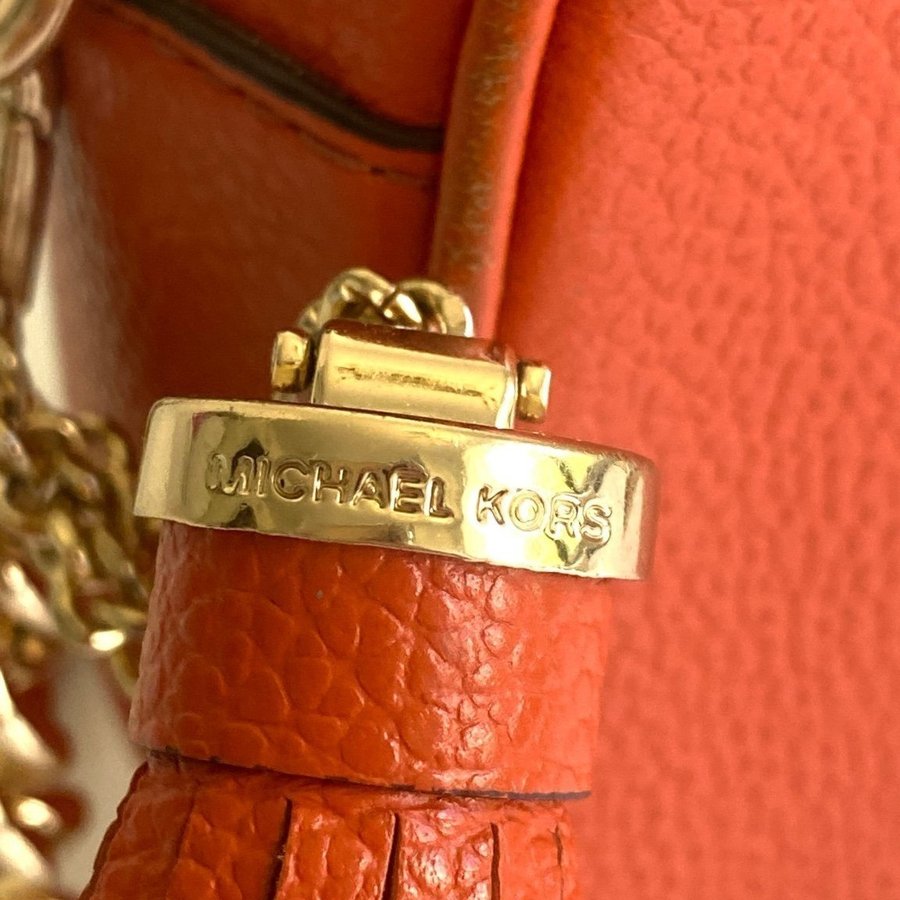 MICHAEL KORS JET SET ORANGE VÄSKA SKINNVÄSKA CROSSBODY CAMERA BAG SKINN /LÄDER