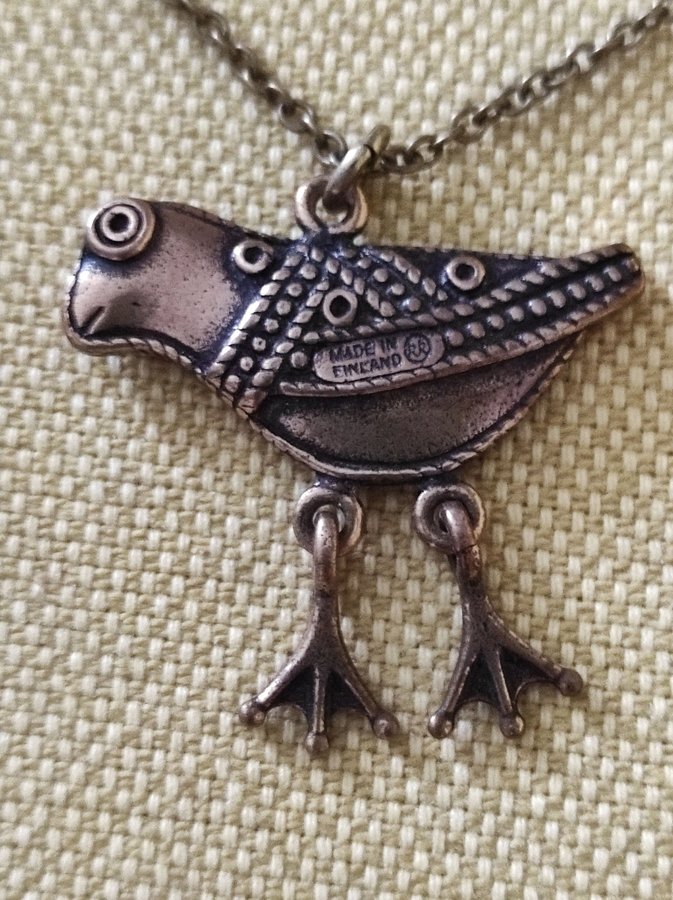 Kalevala halsband Hattula fågel bird brons made in Finland