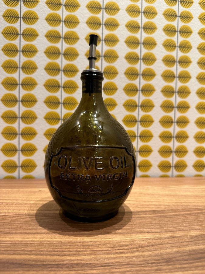 Oliv Olja Flaska Behållare Olivgrön