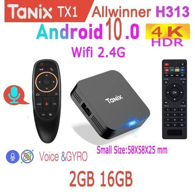 TANIX TX1 Mini TV Box 2GB RAM 16GB ROM Voice Gyro
