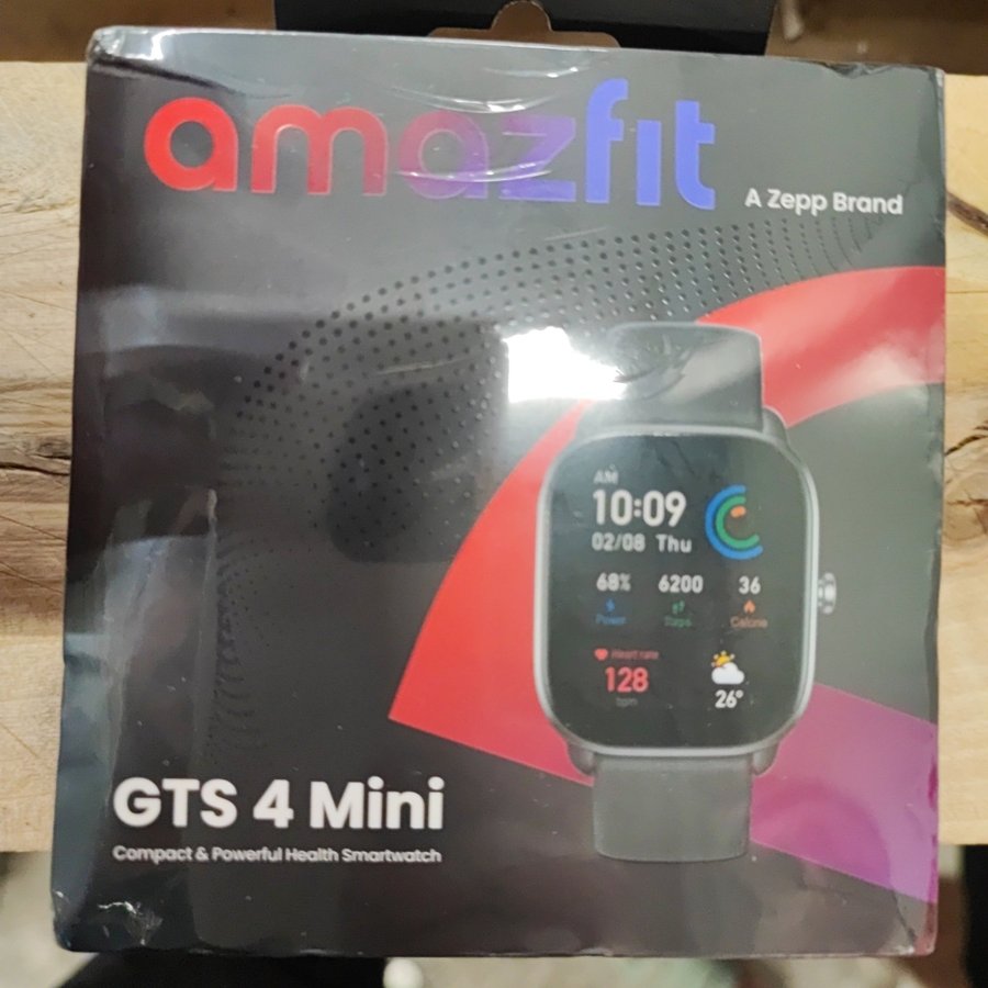 NY Amazfit GTS 4 mini Smartwatch i oöppnad förpackning