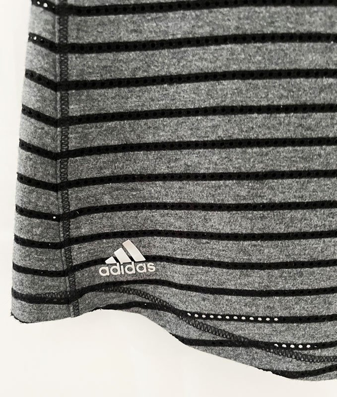 Adidas golf climacool polyesters pandex stl S grå med svarta ränder