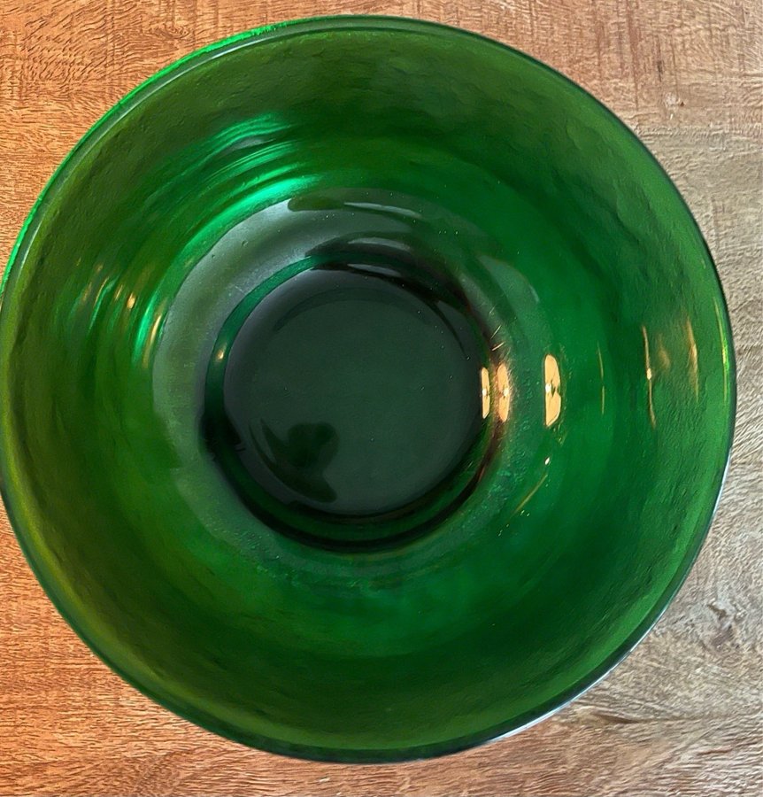 Stor Skål SIERRA France Grönt Glas RETRO Uppläggningsskål