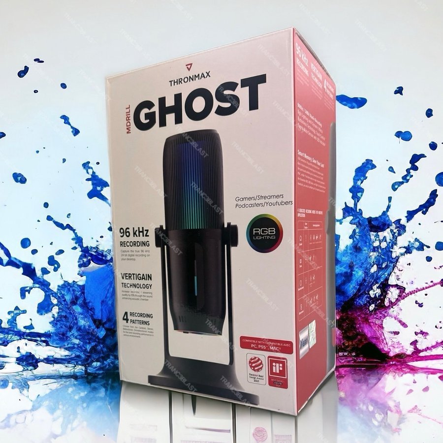 NY Thronmax MDRILL GHOST RGB Streaming Podcasting YouTubers Gaming Mic Mikrofon