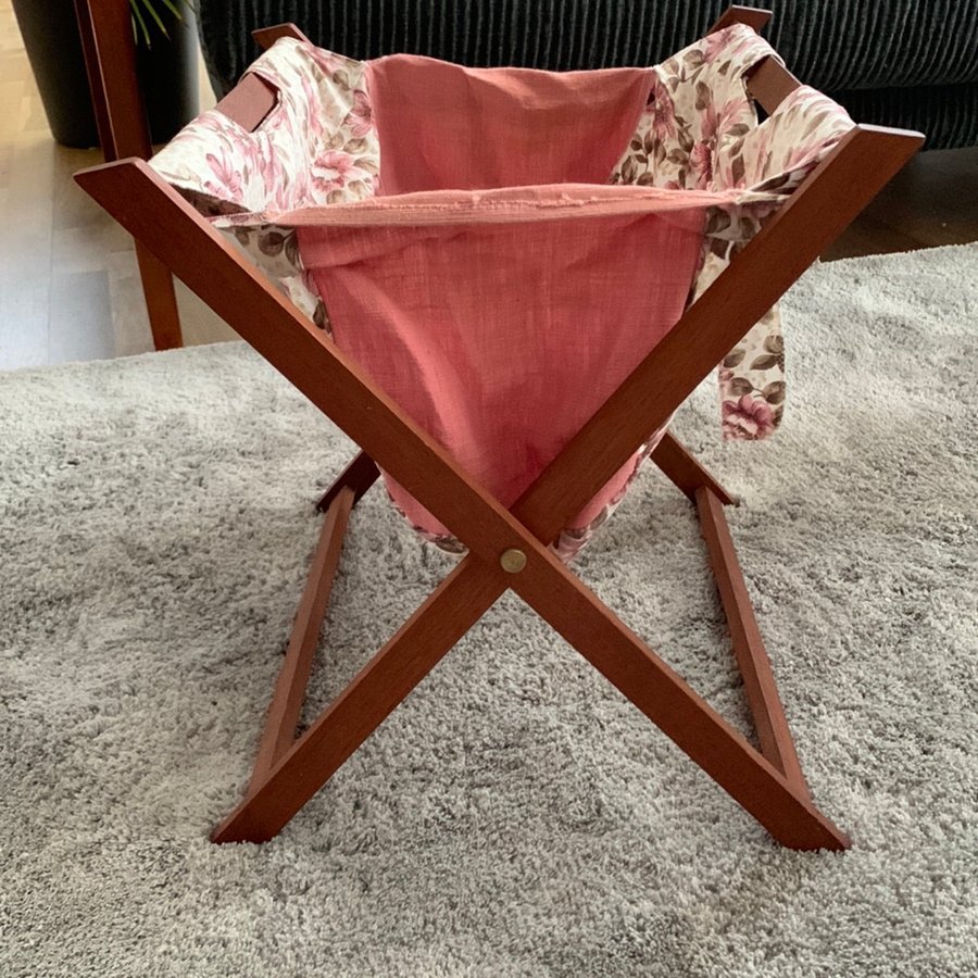 Tidningsställ i teak - retro ställ vintage mahogny mässing diy