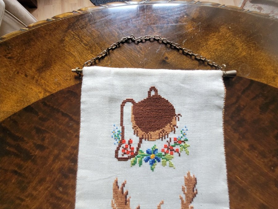 Fin vepa klocksträng handbroderad djur jaktmotiv 16×76cm CW?