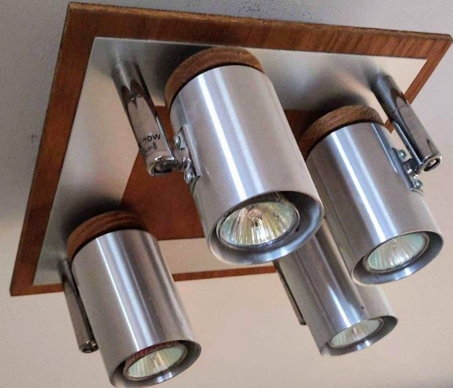 BELID Taklampa ek  silver 4 spotlights design