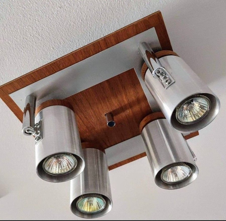 BELID Taklampa ek  silver 4 spotlights design