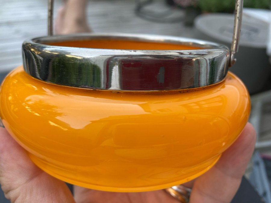 Fin Retro Glasskål Orange 70-tal