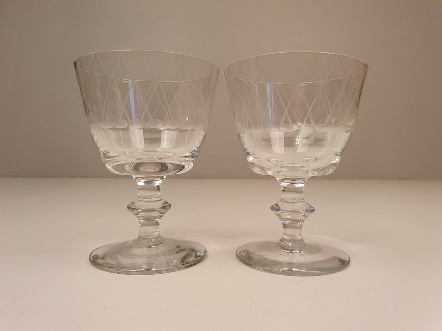 ** 2st retro Kosta Boda SICKAN glas Vicke Lindstrand likörglas