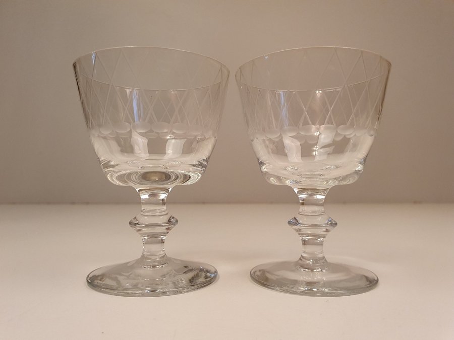 ** 2st retro Kosta Boda SICKAN glas Vicke Lindstrand likörglas