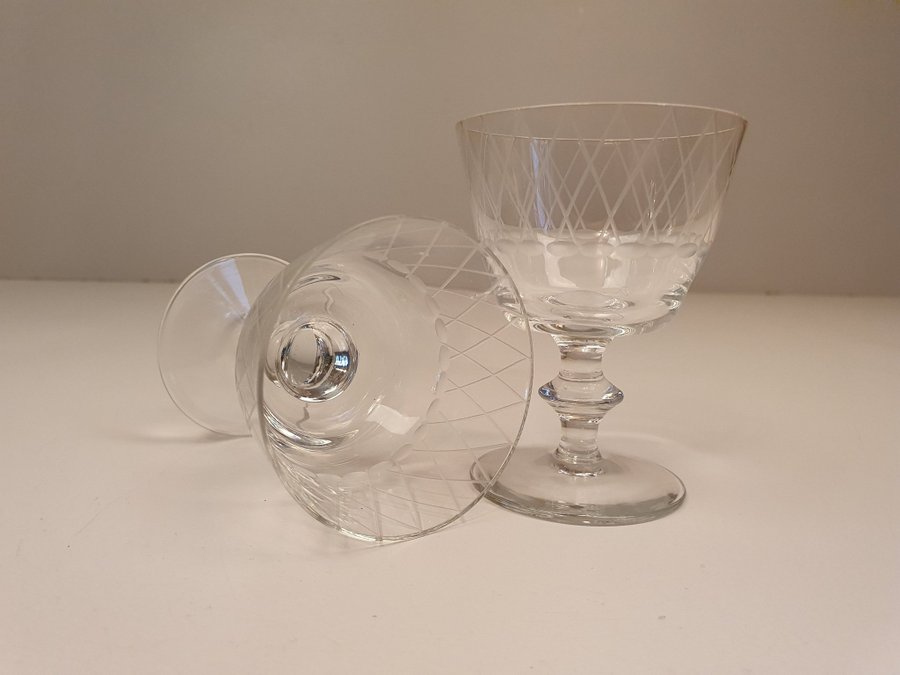 ** 2st retro Kosta Boda SICKAN glas Vicke Lindstrand likörglas