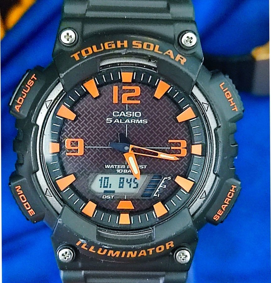 JDM tough and big orange casio solar from japan