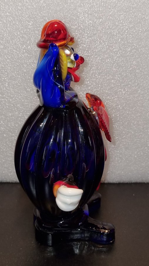 FIGURIN Clown Murano Glas Italien - Höjd 19 cm Italy