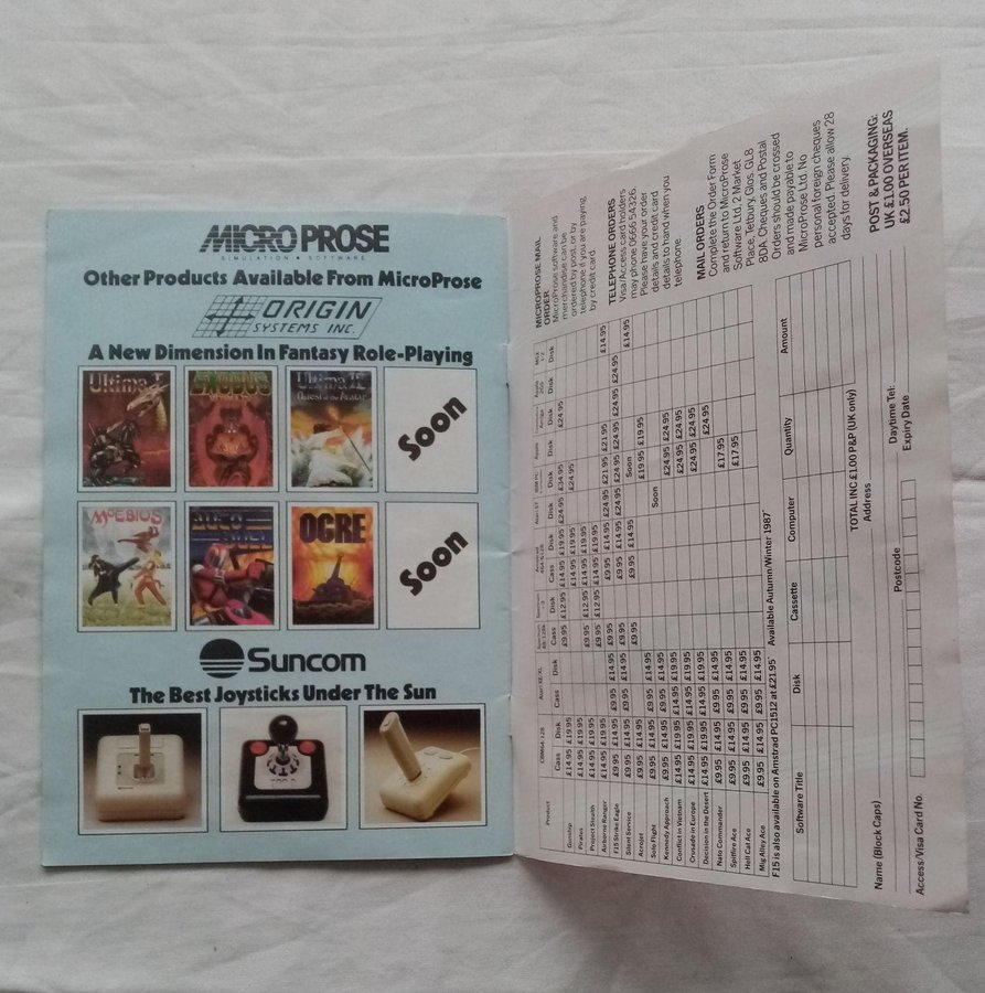 Micro Prose - The Action is Simulated - Katalog - Commodore 64 Amiga