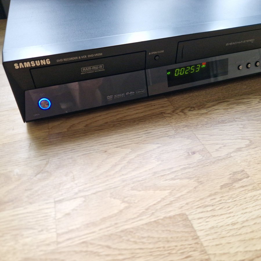 Samsung DVD-VR350 DVD VHS Recorder Inspelningsbar spela in minnen dvd-ram rw