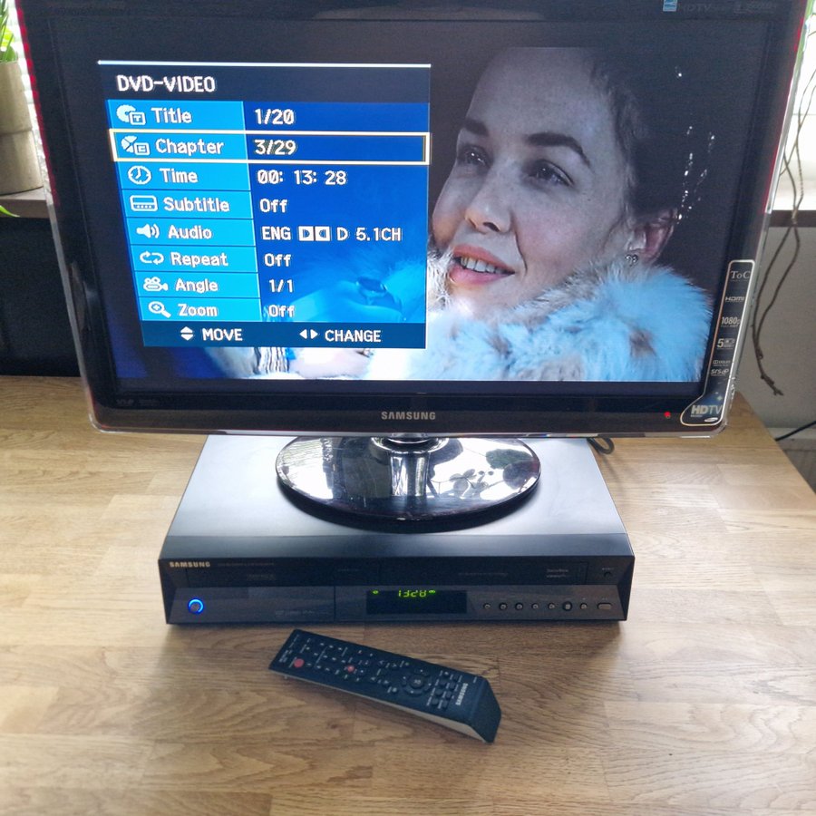 Samsung DVD-VR350 DVD VHS Recorder Inspelningsbar spela in minnen dvd-ram rw