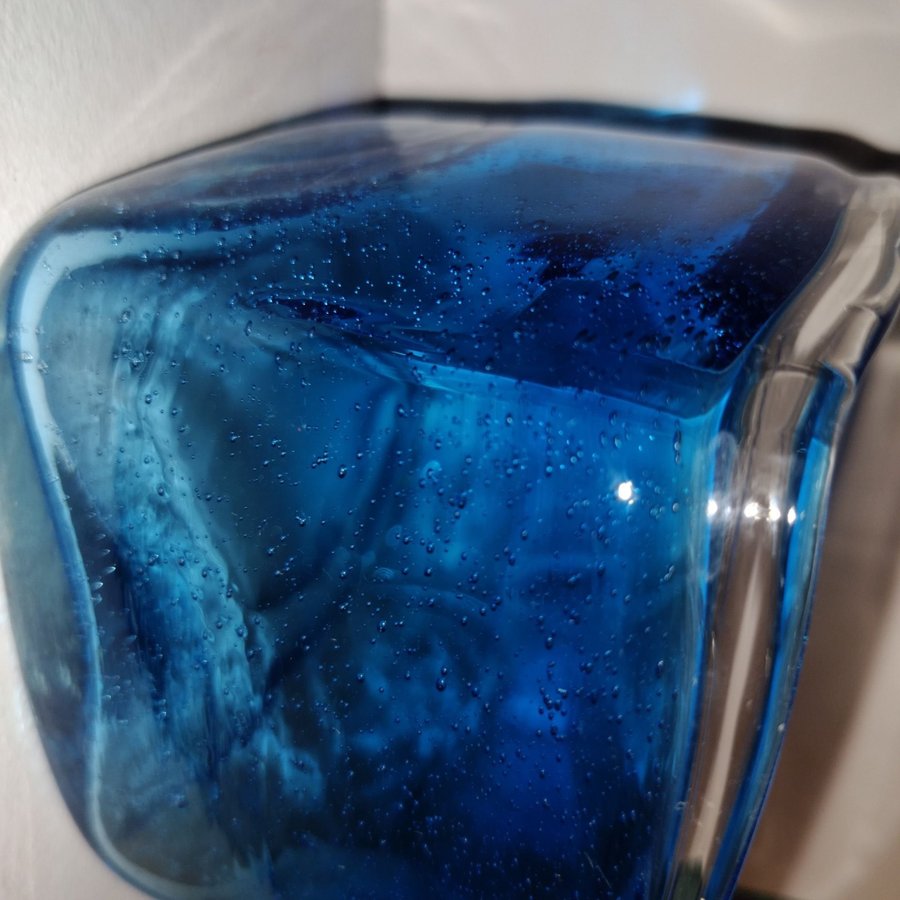 Handblåst**Blått Glas