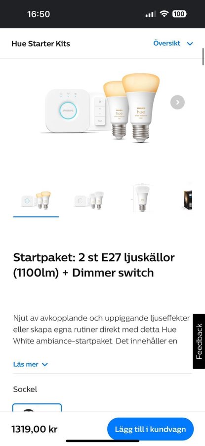 Philips hue startpaket