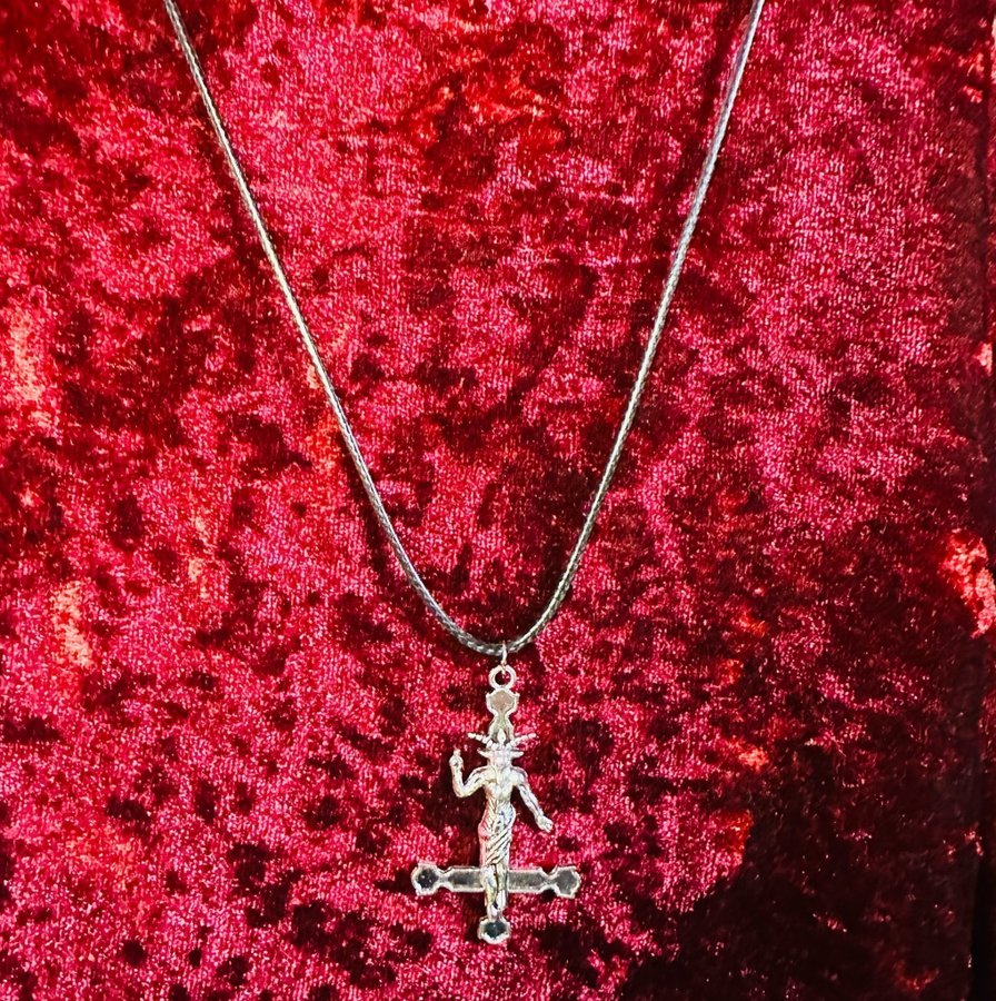 Nytt halsband Baphomet Ockult Wicca Satanic Stainless Metal Goth Rock Punk Emo