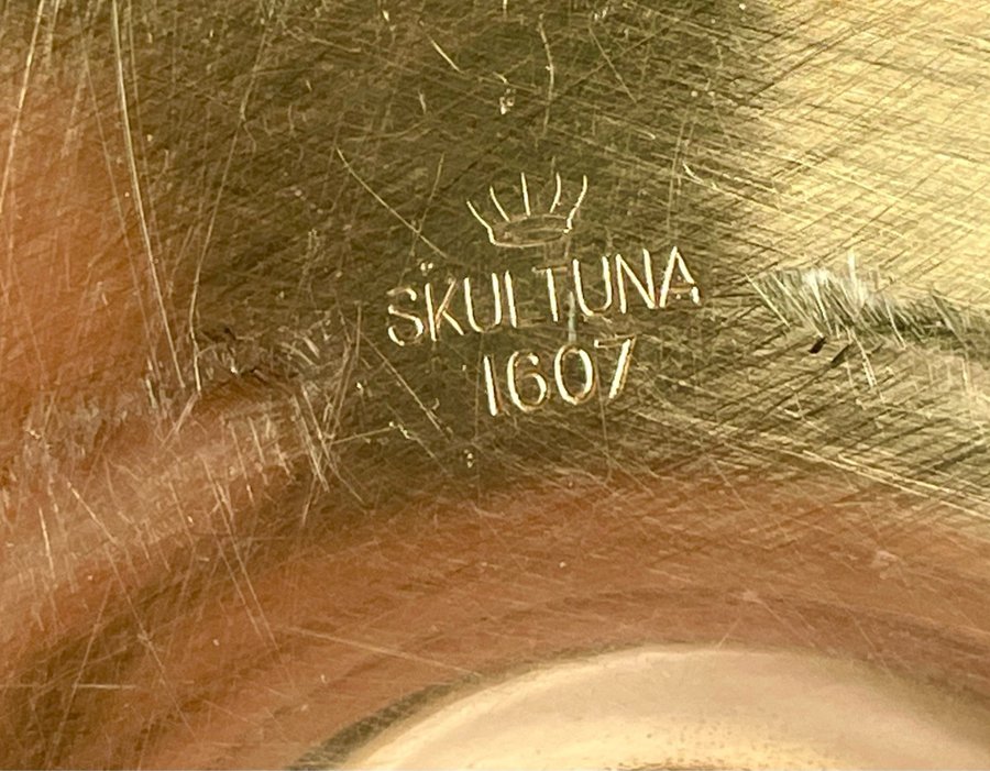 Retro~ Vintage~ Skultuna~ Ett par mässing kontorsljusstakar 1607 No 68/ F10