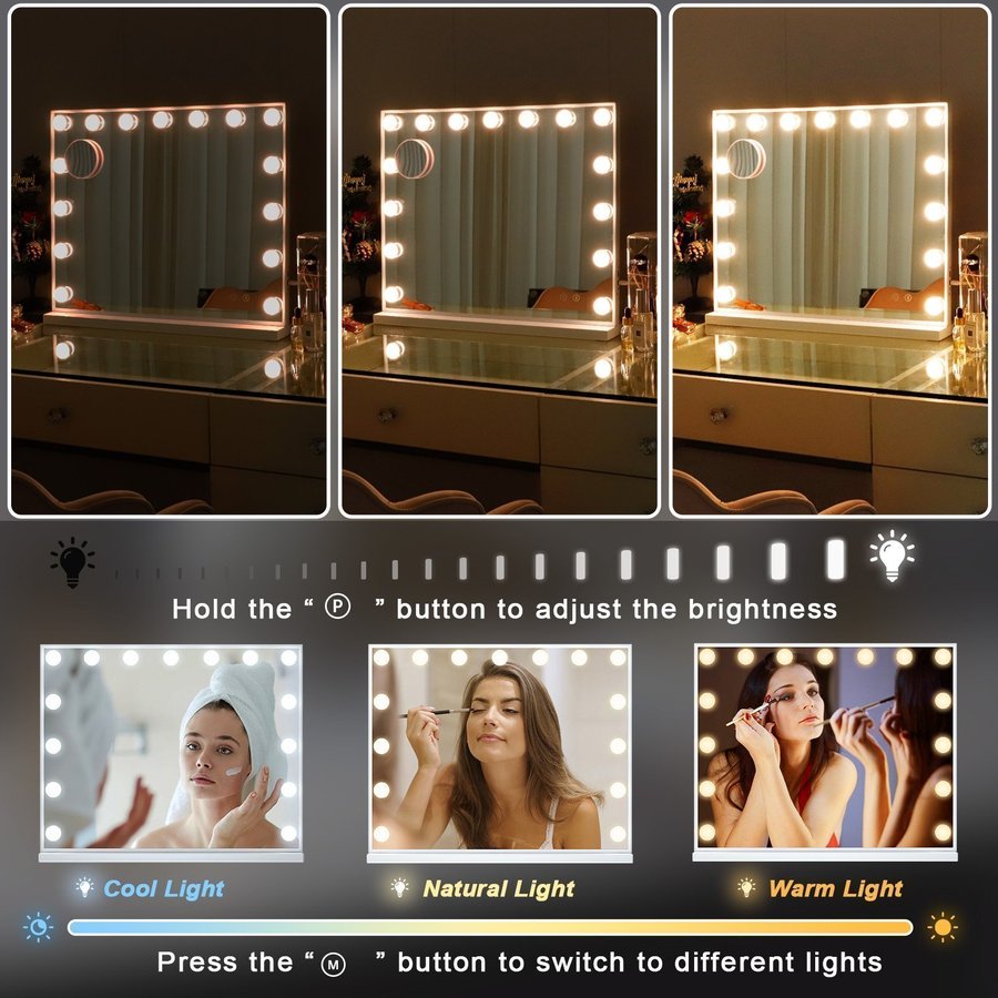 58x46cm Hollywood Makeup Vanity Mirror with Lights Free Shipping