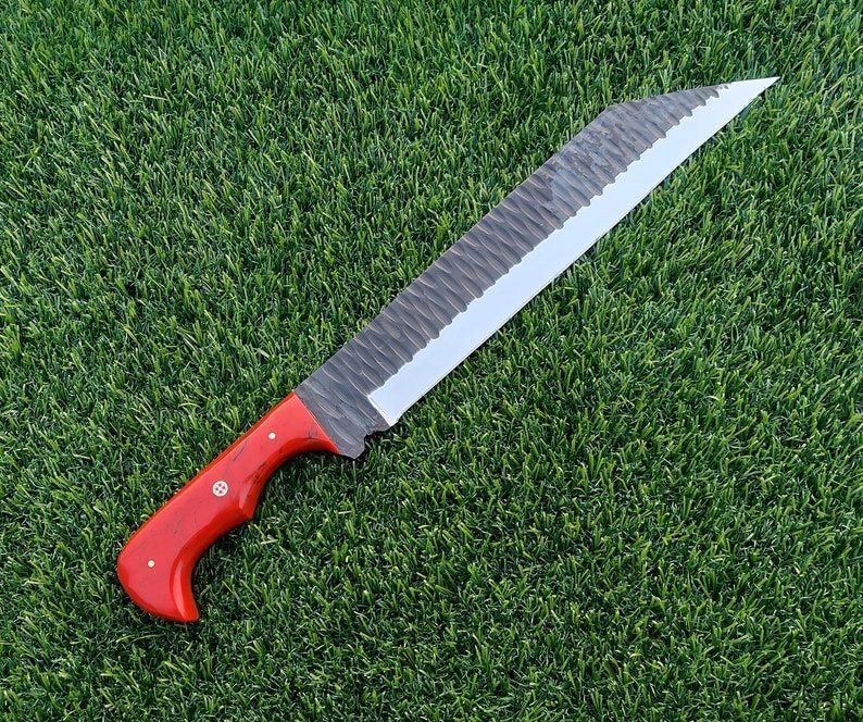 15 inches hand forged natural seax knife Bushcraft Knife Kitchen Knife