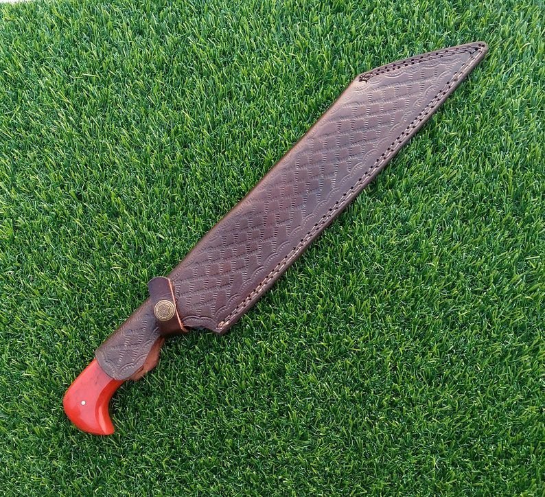 15 inches hand forged natural seax knife Bushcraft Knife Kitchen Knife