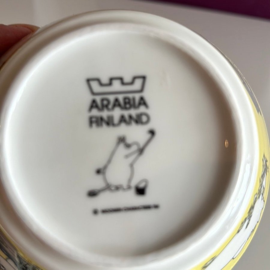 Arabia Moomin Skål Gul ” Snorkfröken"