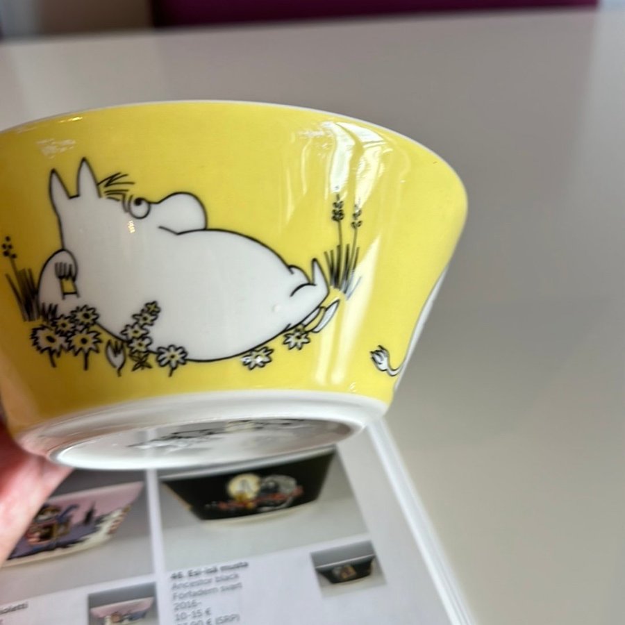 Arabia Moomin Skål Gul ” Snorkfröken"