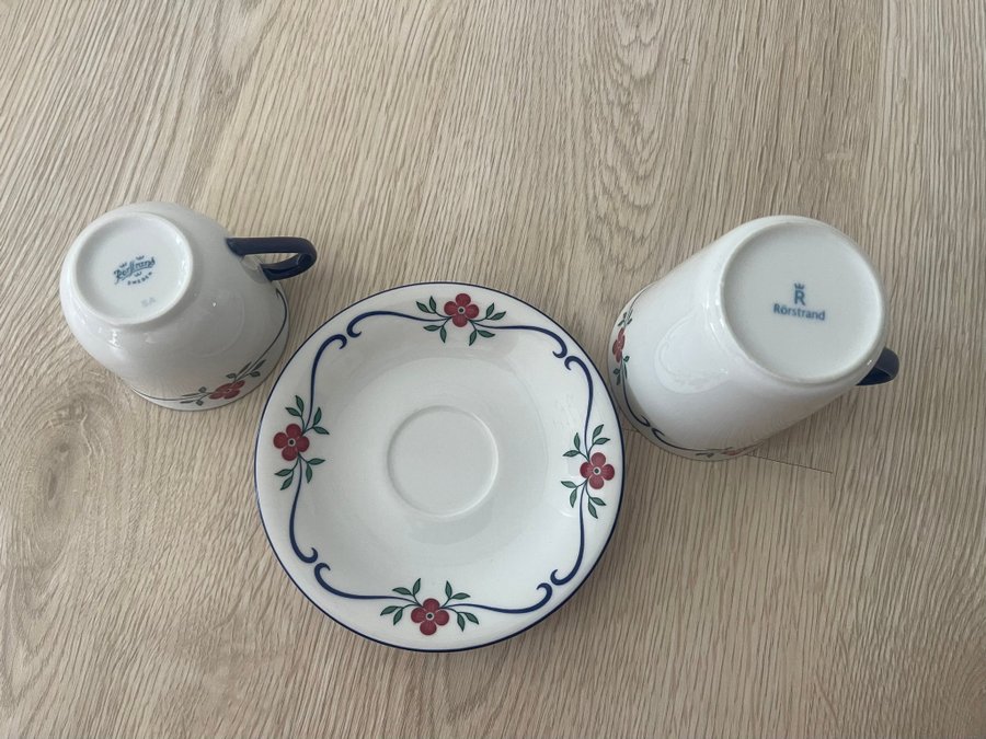 Kopp fat och mugg från Sundborn Rörstrand - porslin - duka vintage