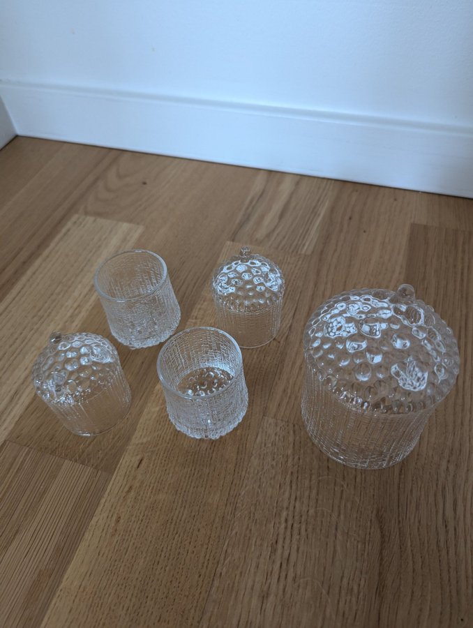 Iittala - Ultima Thule - Tapio Wirkkala - 4 Dricksglas + 4 Snapsglas