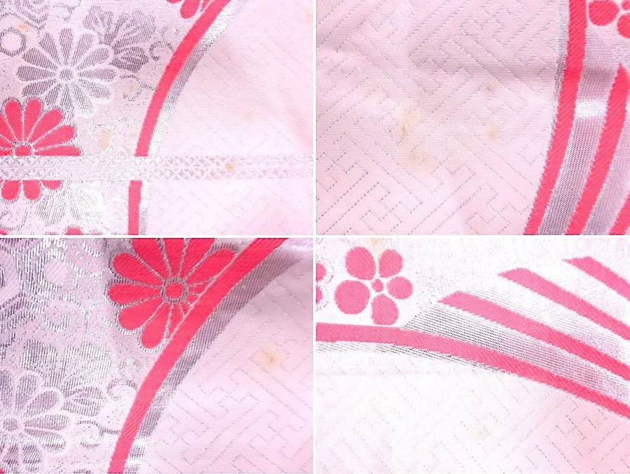 Äkta japansk vintage kimono Fukuro Obibältesidenreversibelelegantvävhållbar