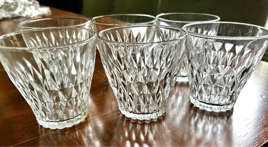 4st VERECO LULLI Glas Dricksglas FRANCE Retro Vintage 70 talet