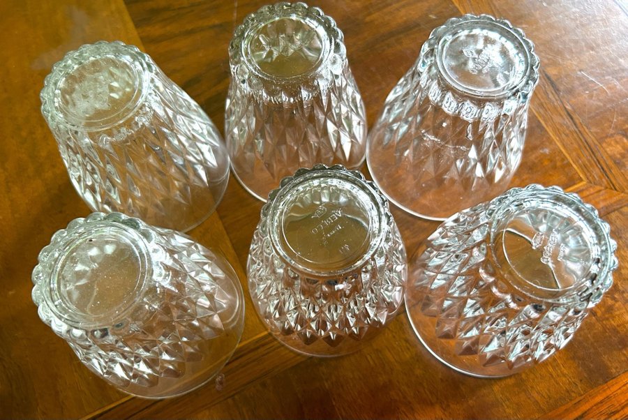 4st VERECO LULLI Glas Dricksglas FRANCE Retro Vintage 70 talet