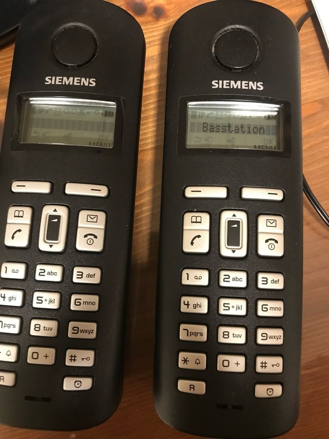 Telefon Siemens Gigaset AL140 Duo svart med ny batteri