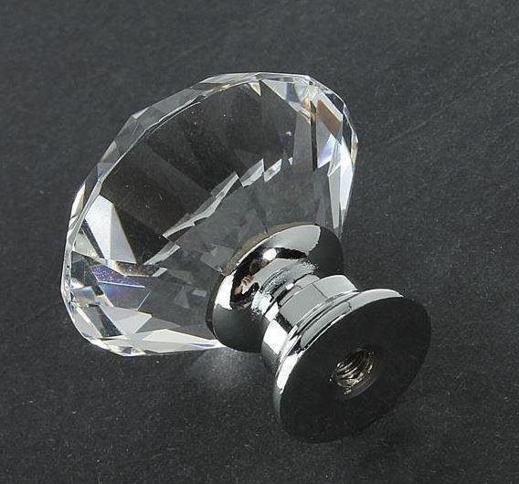 10 st crystal 30mm Kristall Knoppar Dörrknoppar Shabby