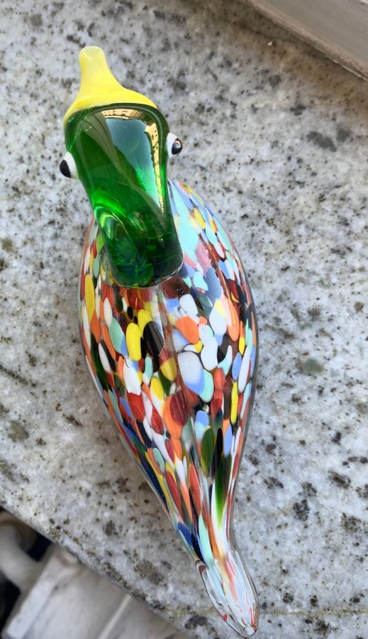 Vintage Murano art Glass Duck Figurine Mid-Century Italian konstglas