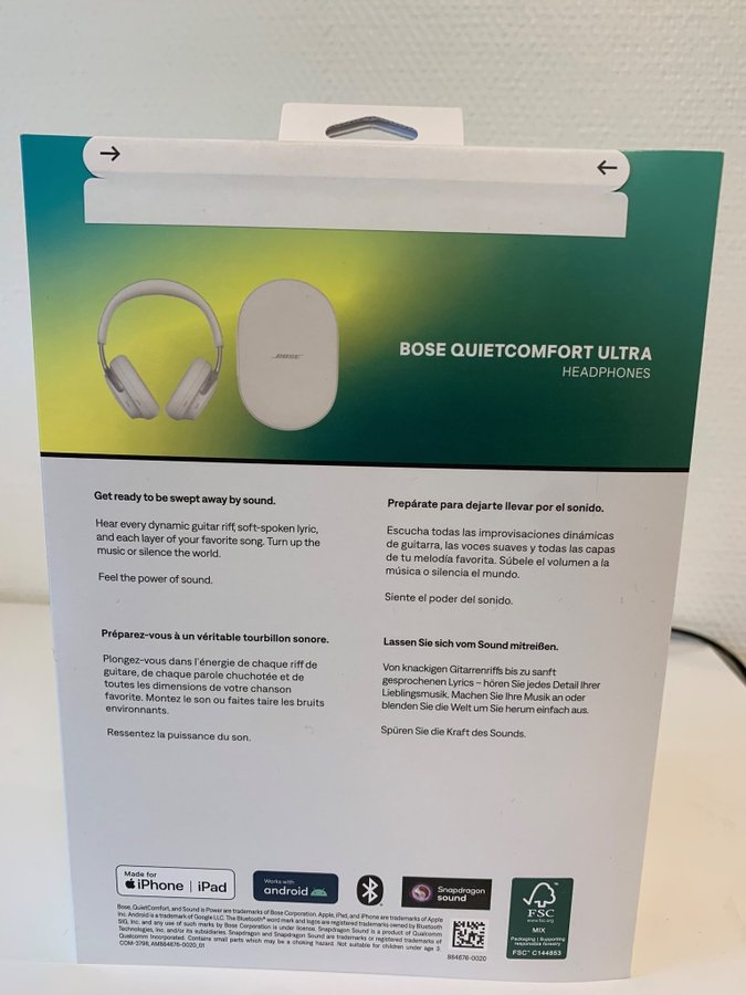 FYND! Supercoola vita Bose Quality Comfort ULTRA Brusreducerande hörlurar