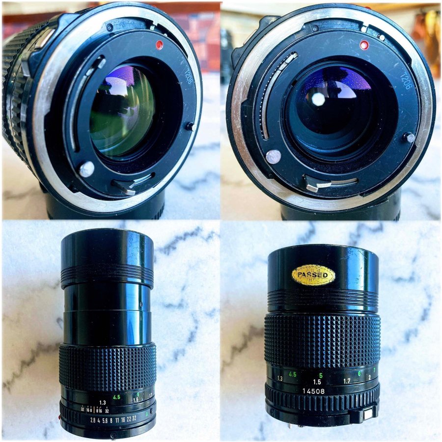 Canon FD 135mm f28 w/ Extendable Lens Hood new FD FDn = SSC multicoat