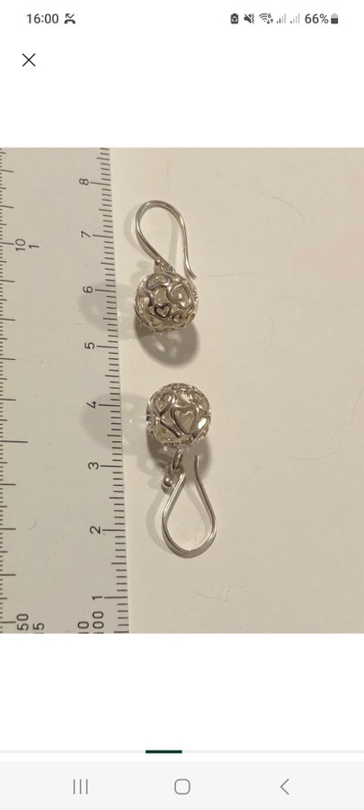 Silver ring matchande örhängen