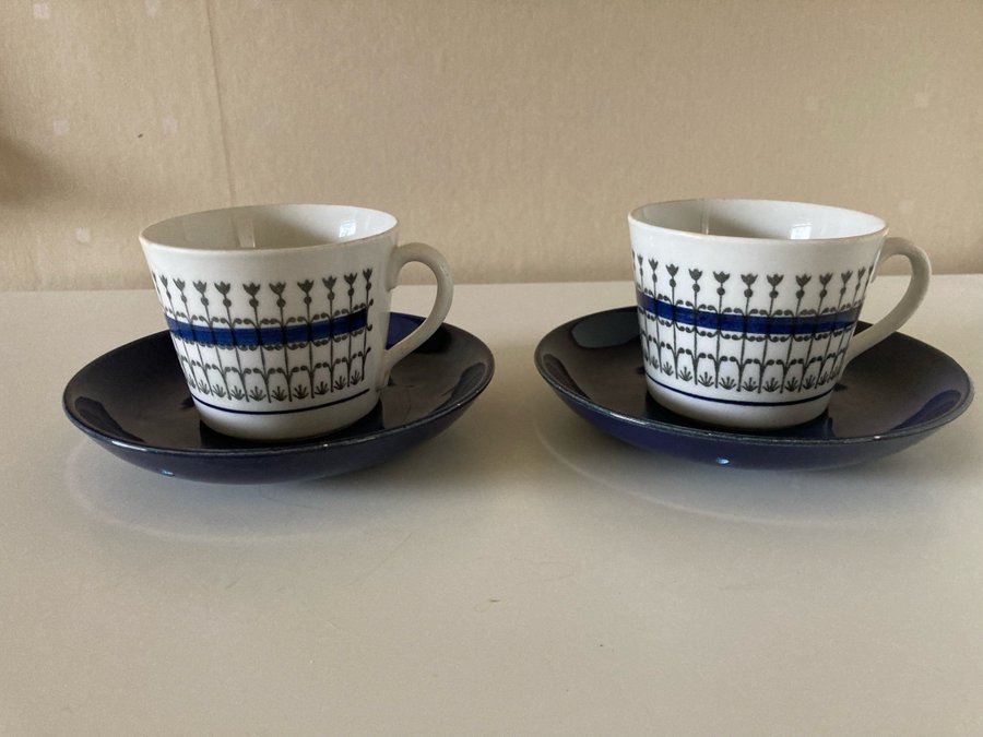 Två retro kaffekoppar Smide